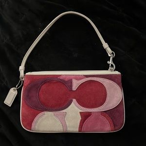 Coach Wristlet | Suede | Leather | Multicolor